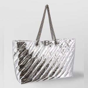 New Balenciaga
Crush Large Carry All Tote Bag Metallized Quilted